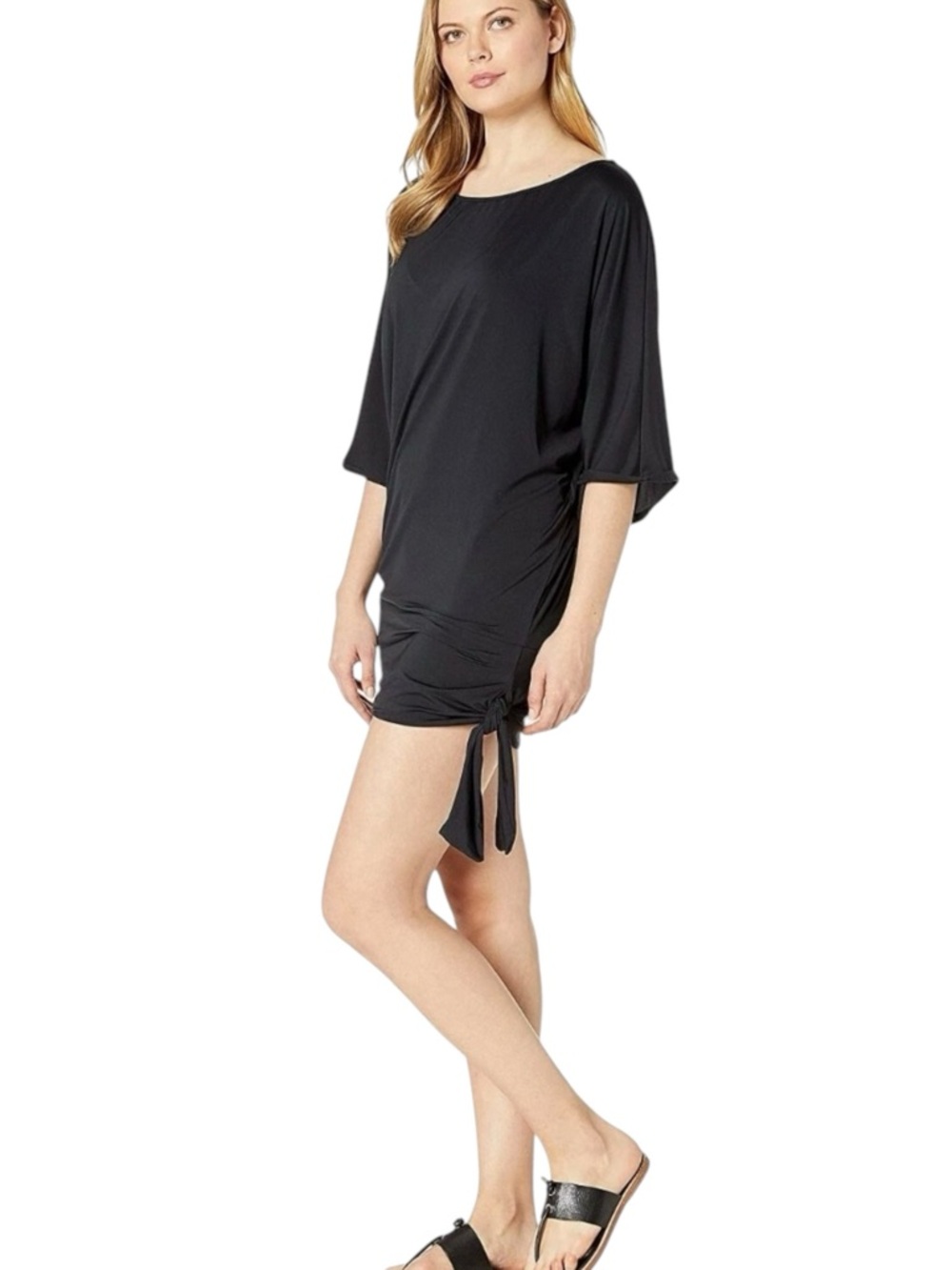 Michael Kors Black Side-Tie Swim Cover-Up Tunic NWT